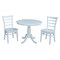 International Concepts Round 36 in Round Extension Dining Table with 2 Emily Chairs, White, 36 in W, 48 in L, 28.9 in H K08-36RXT-C617-2 - alternate 1